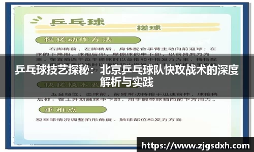 乒乓球技艺探秘：北京乒乓球队快攻战术的深度解析与实践